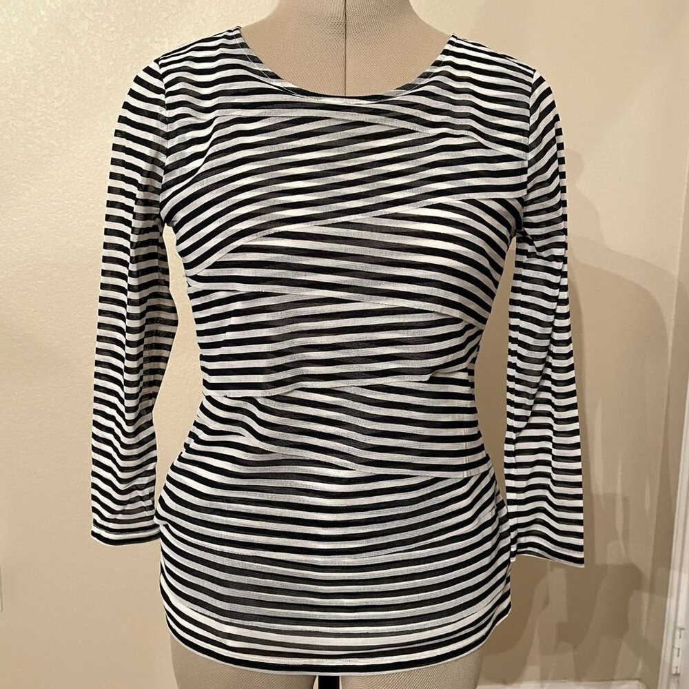 Black & White Striped Top